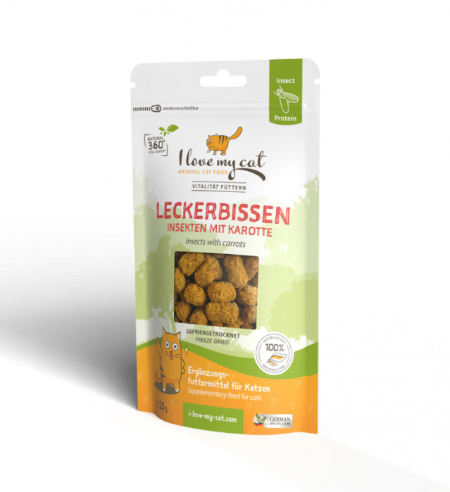Freeze-Snack - Insekten + Karotte (gefriergetrocknet) 